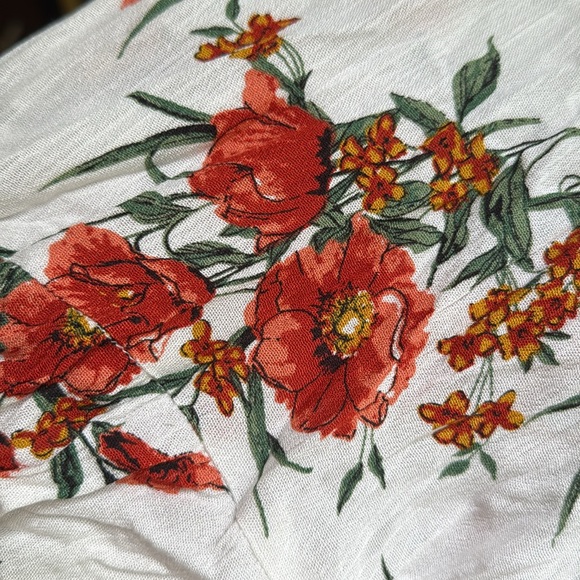 Lulus Frolic With Me White Floral Print Tie-back Tiered Maxi Dress - Size M - Picture 4 of 6